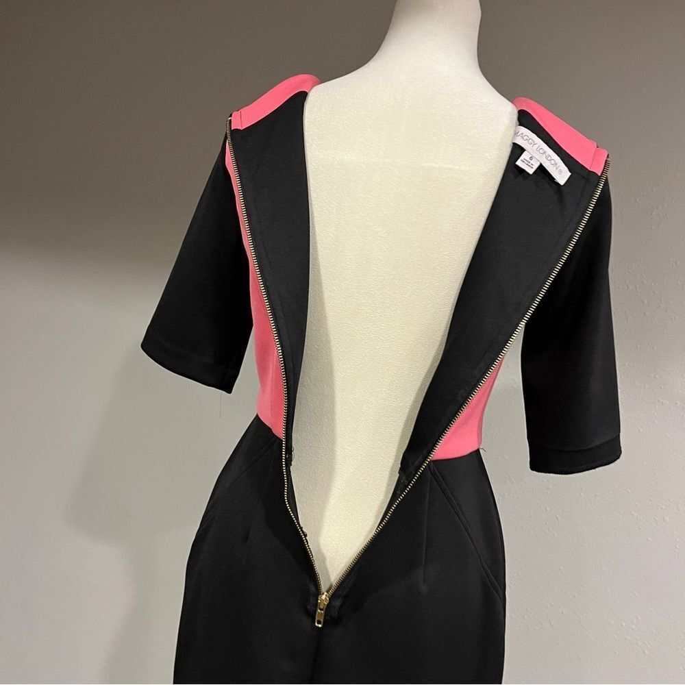 Maggy London Black and Pink Dress - Picture 9 of 14